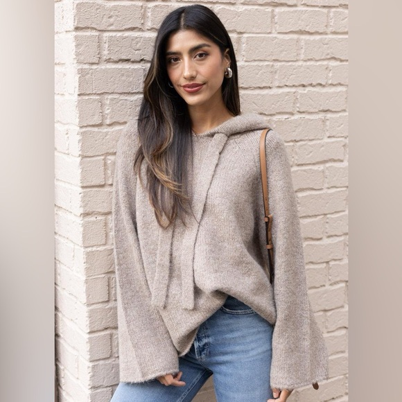 NWT Pistola ELENA OVERSIZED HOODIE - TAUPE. Size Medium/Large - Picture 5 of 10